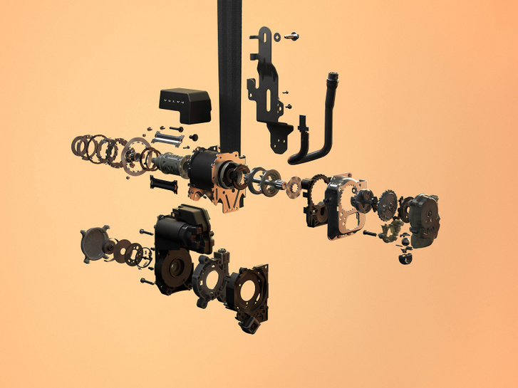 349626 New multi-adaptive safety belt - exploded view