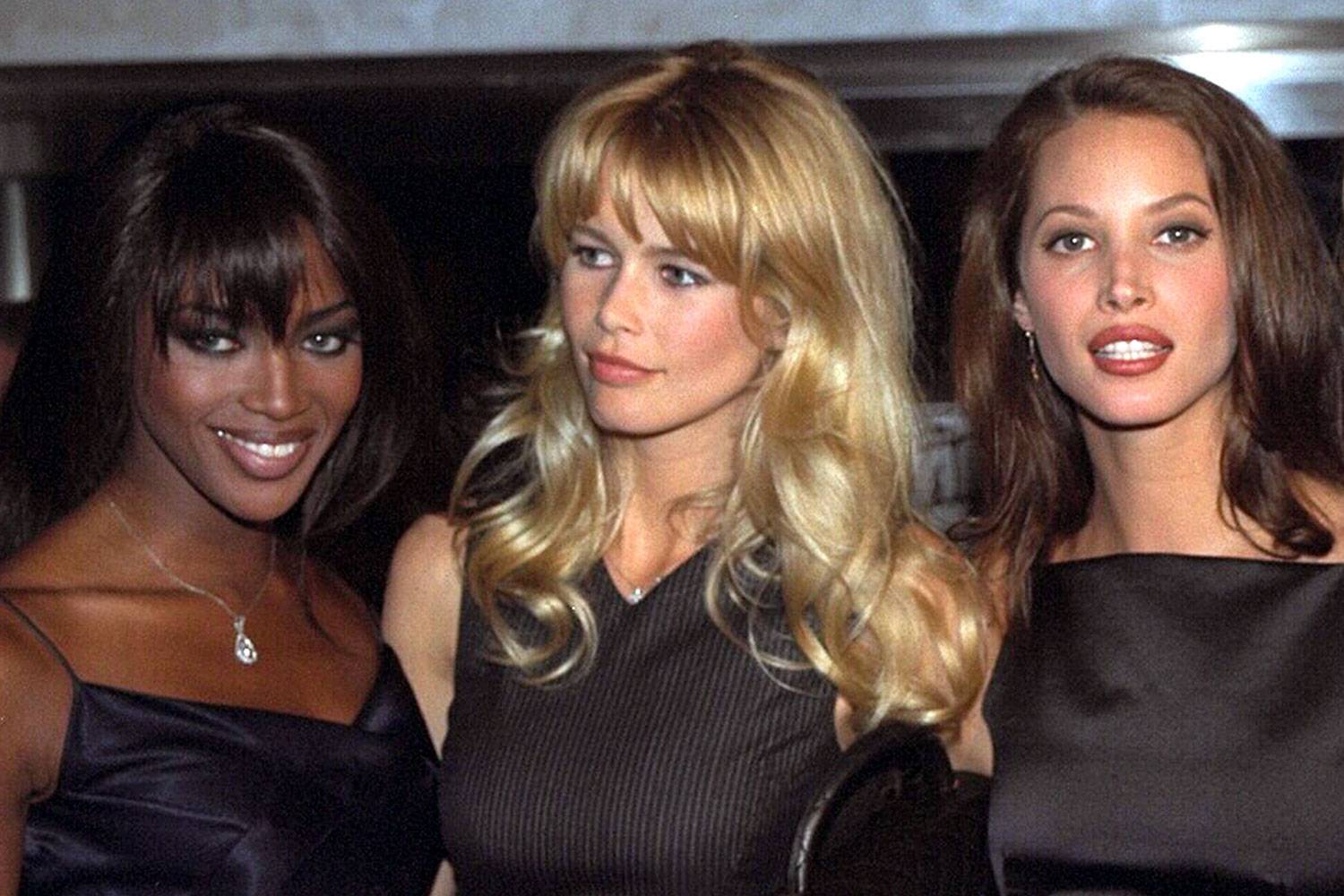 Naomi Campbell, Claudia Schiffer és Christy Turlington 1995-ben