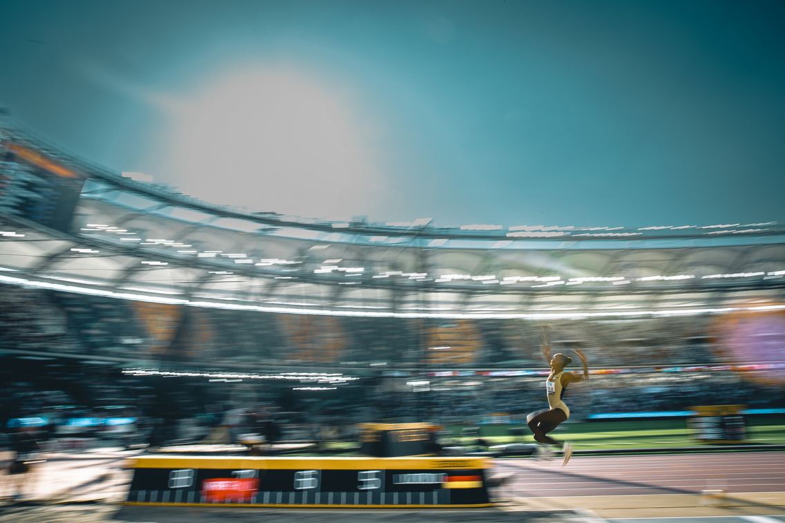 A Nemzeti Atlétikai Központ a budapesti atlétikai világbajnokság idején, 2023-ban