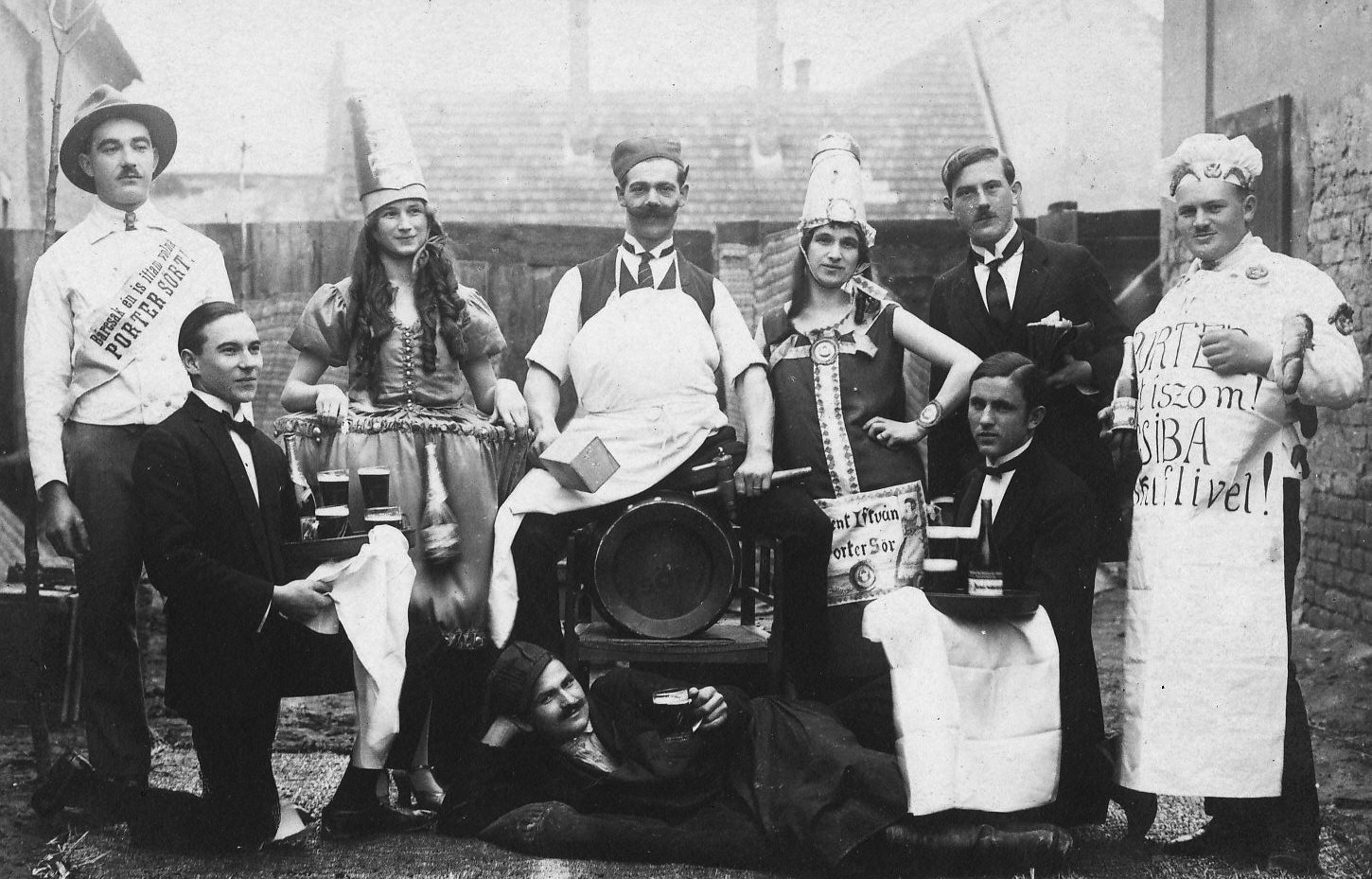 A Kőbányai Polgári Serfőzde reklámfotója, 1920