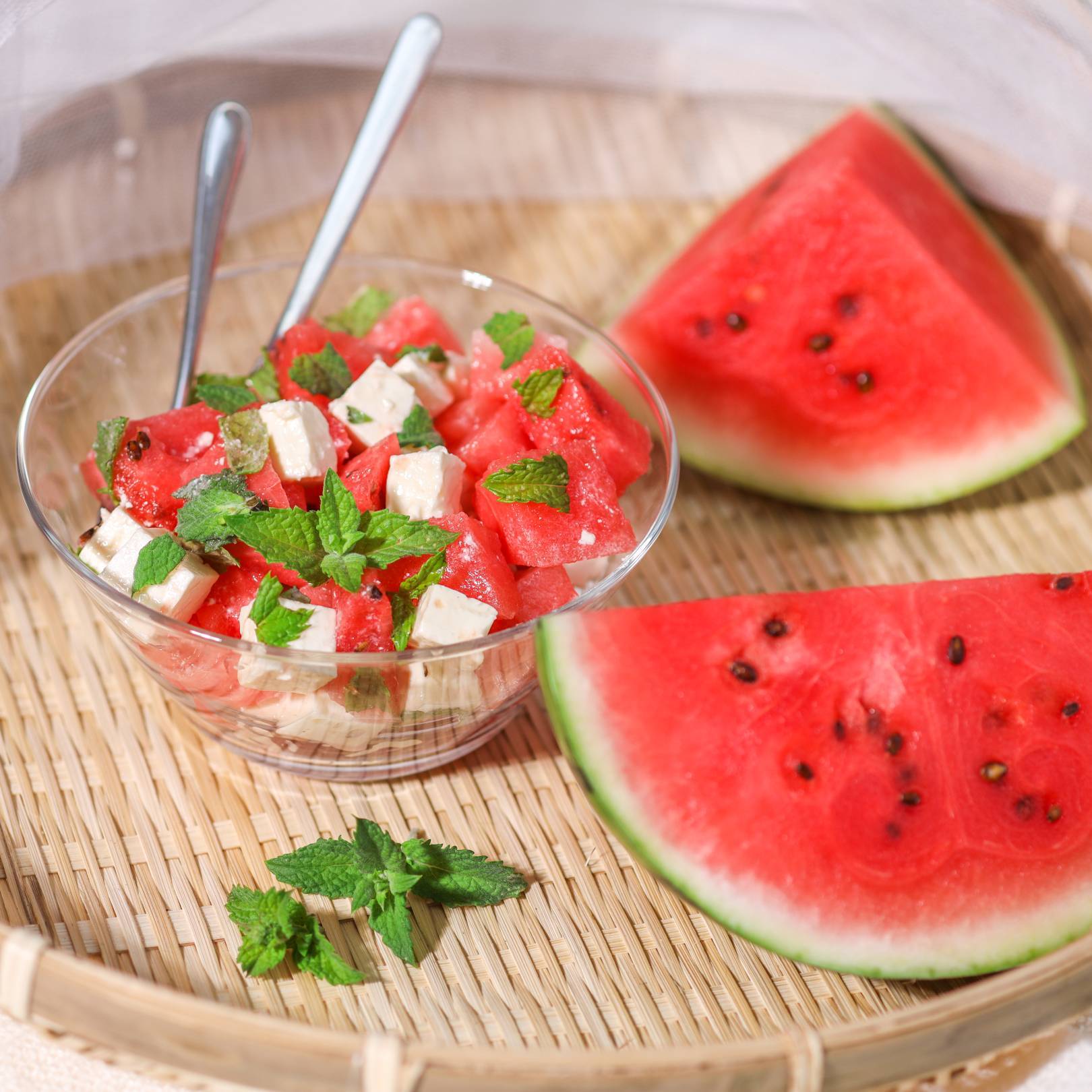 Dinnyesaláta feta sajttal