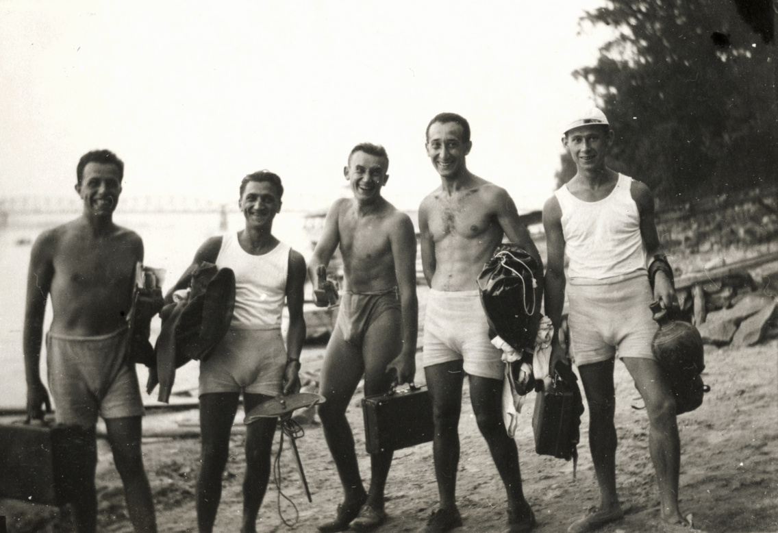 Római-part, háttérben az Újpesti vasúti híd, 1937