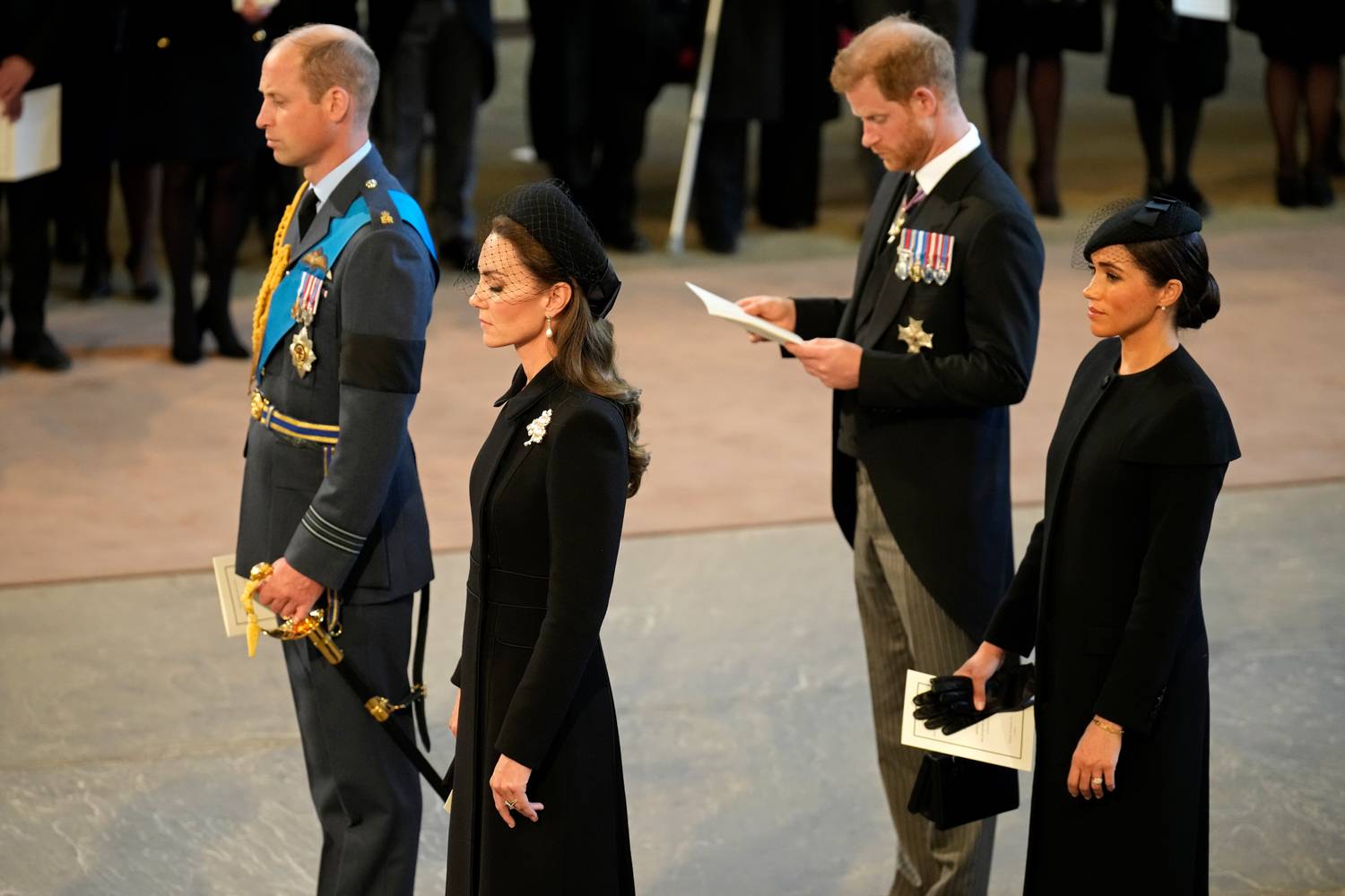 Harry és Meghan Erzsébet királynő temetésén is kiemelt szerepet kaptak.