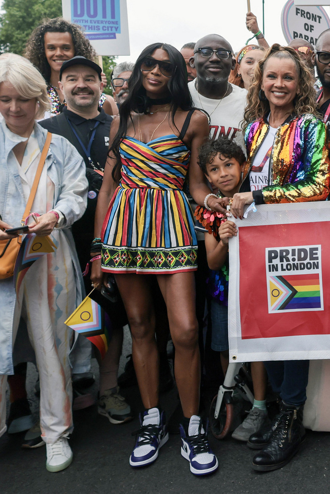 Naomi CampbellJúlius 5-én Londonban rendezték meg a Pride in London felvonulást, amely az LGBTQ+ közösség ünnepe volt