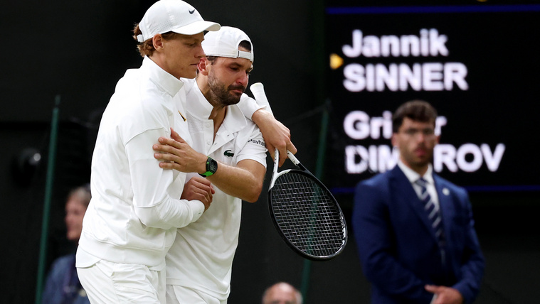 Dráma Wimbledonban: Dimitrov kétszettes előnyről adta fel a világelső elleni mérkőzést