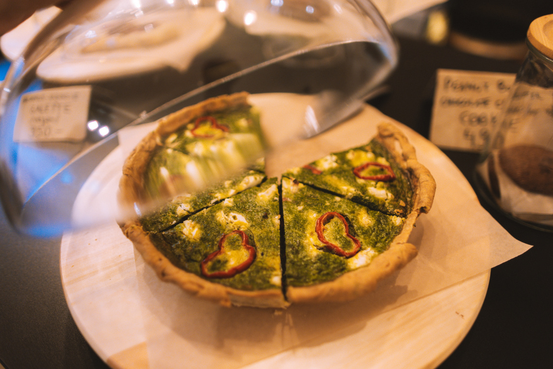 A spenótos quiche