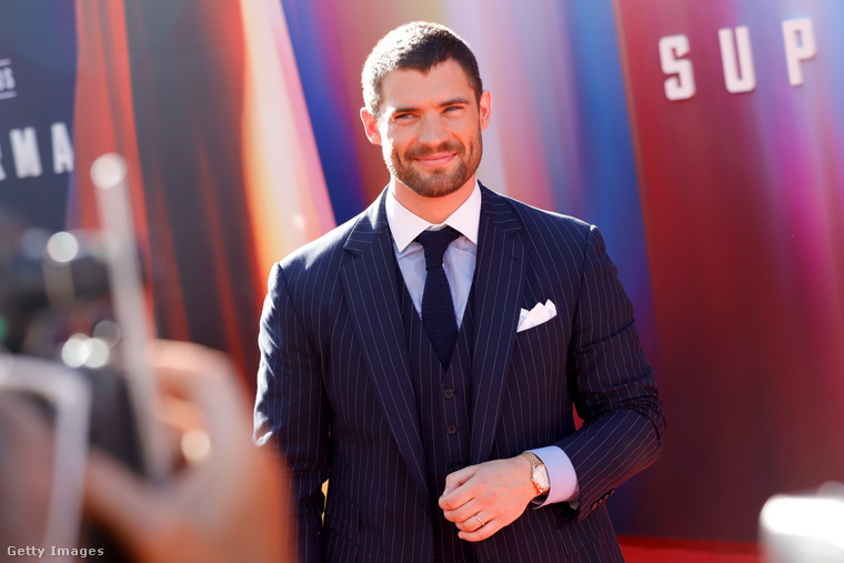 David Corenswet a film premierjén. (Fotó: Getty Images)