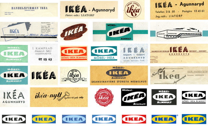 Az IKEA logók evolúciója 1943-tól napjainkig