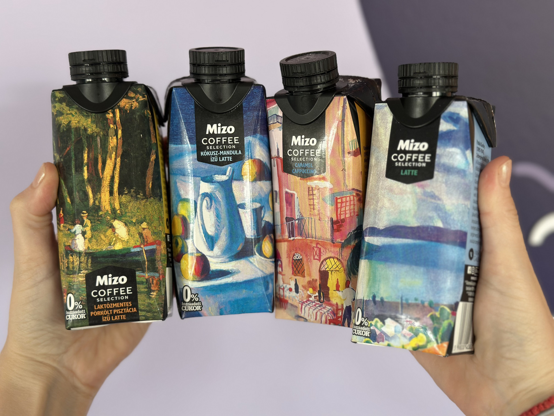 Festményreprodukciók az idei Mizo Coffee Selection dobozain