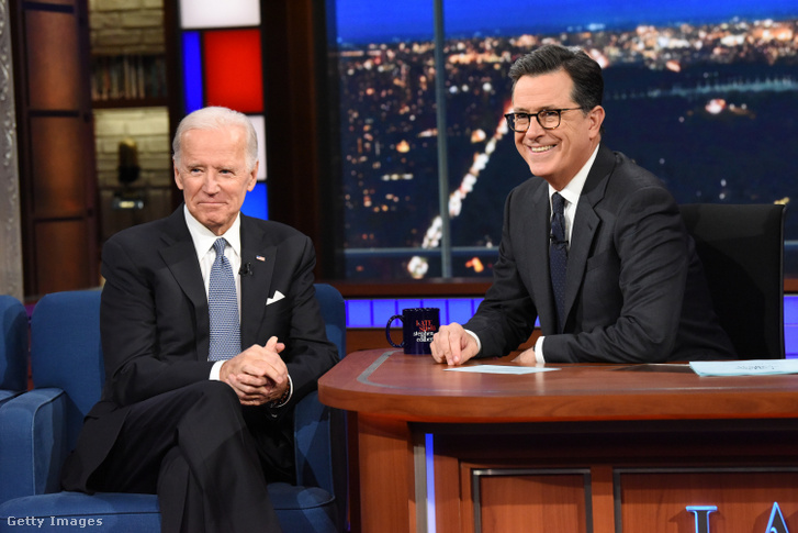 Joe Biden és Stephen Colbert 2017. november 13-án