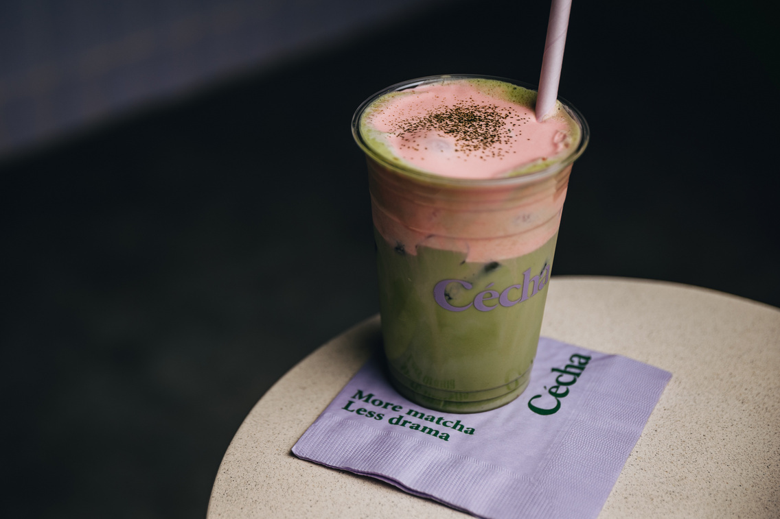Strawberry Cloud Matcha Latte