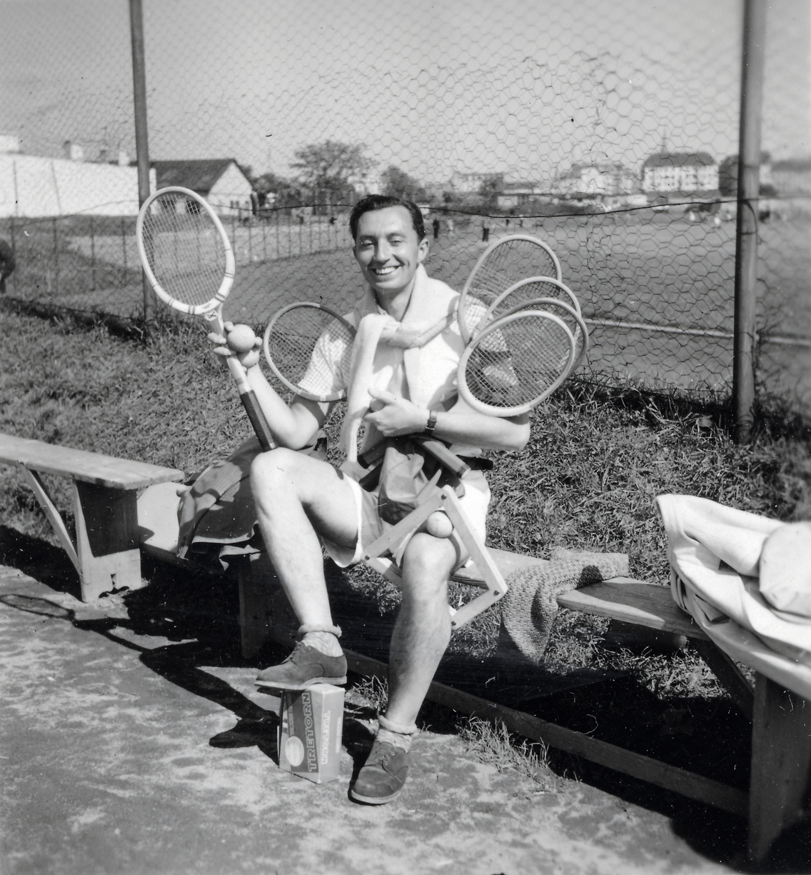 Stoczek József utca, a MAFC-sporttelep teniszpályája, 1940