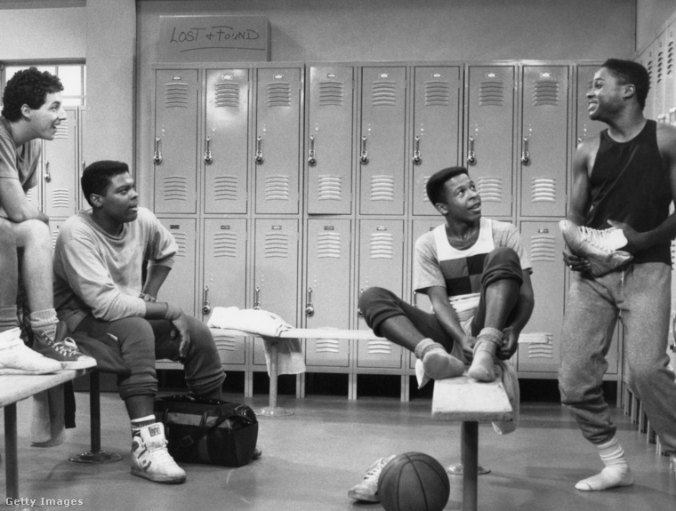 Adam Sandler és Malcolm-Jamal Warren a The Cosby Show-ban. (Fotó: Getty Images)