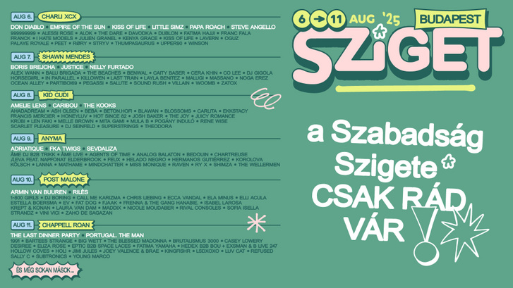 A Sziget Fesztivál 2025-ös fellépői