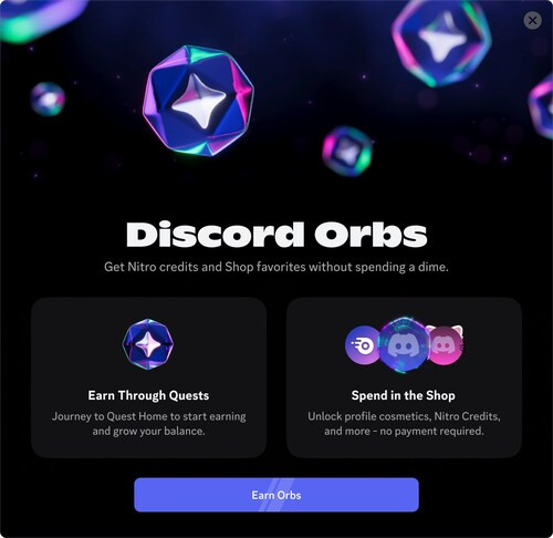 A Discord tájékoztatója az új Orbs rendszerről