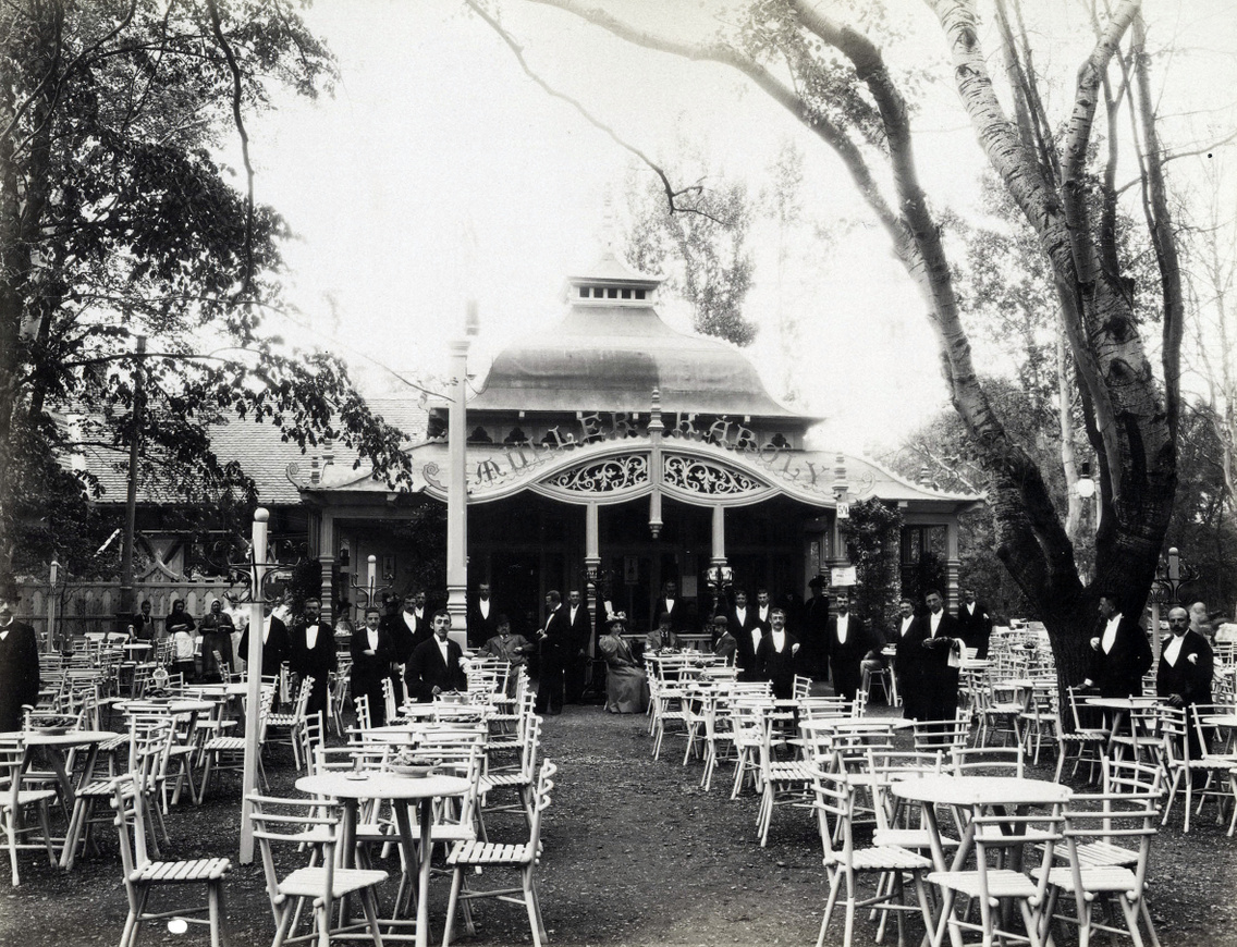 Az Alpár Ignác által tervezett Müller Károly cukrászda az Ezredéves Országos Kiállításon