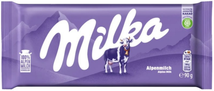 A 90 grammos Milka: pont úgy néz ki, mint a 100 grammos