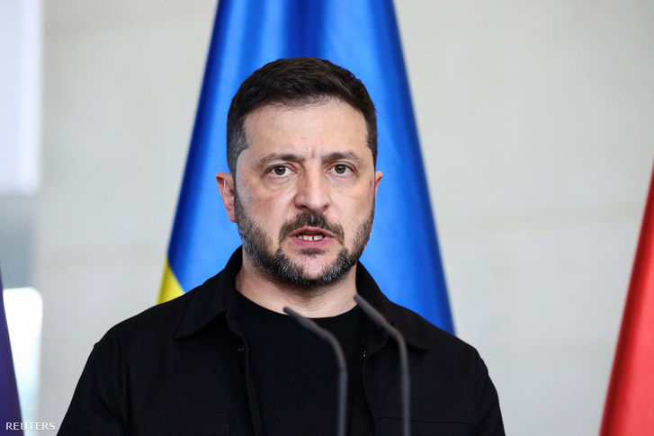 Volodimir Zelenszkij ukrán elnök Berlinben, Németországban 2025. augusztus 13-án