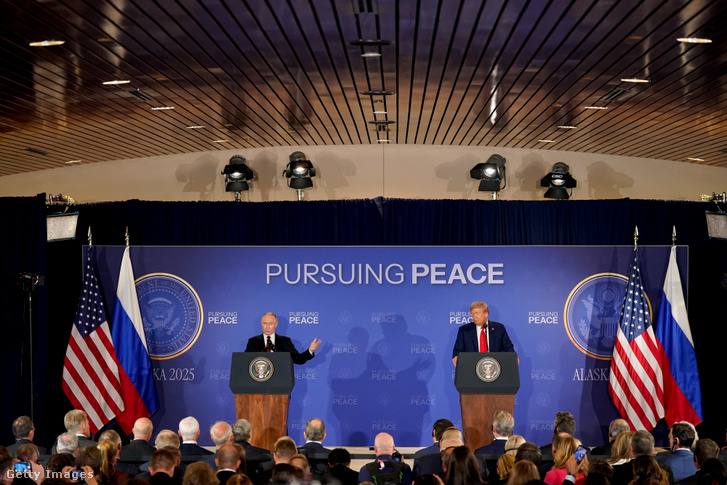 Vlagyimir Putyin és Donald Trump 2025. augusztus 15-én