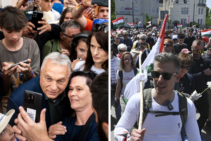 Orbán Viktor és Magyar Péter