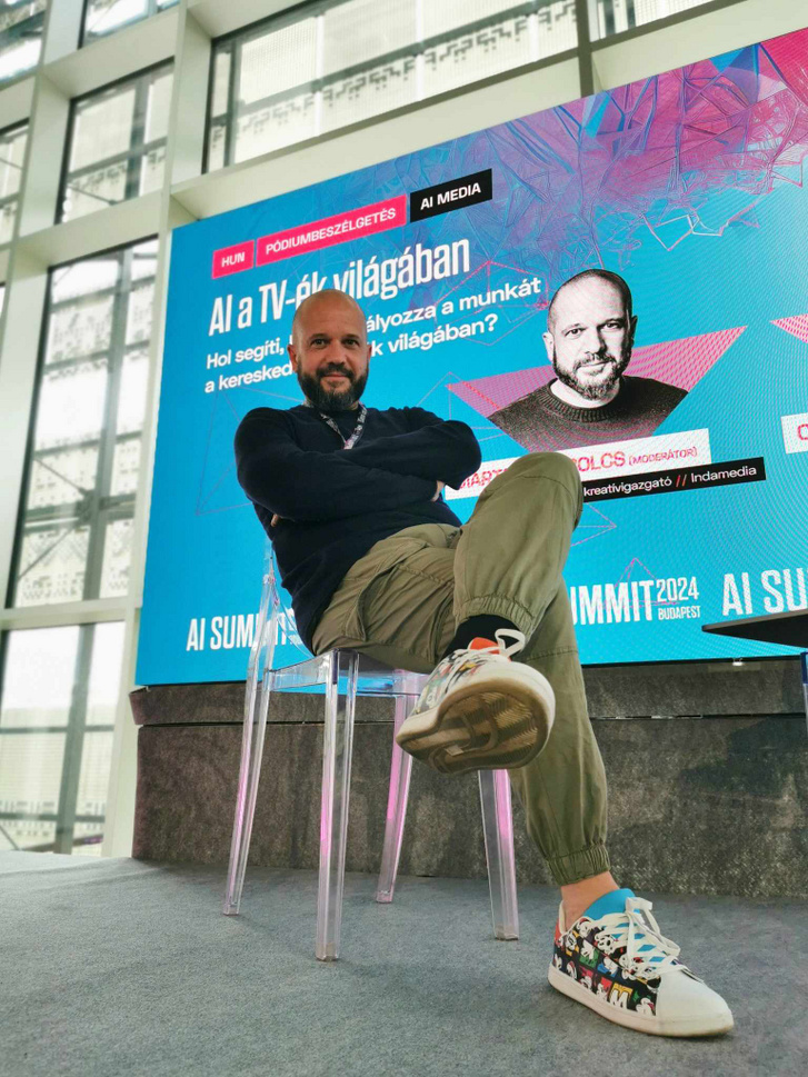 Márton Szabolcs, a BDPST Koncept márkafejlesztési és stratégiai igazgatója a 2024-es AI Summiton