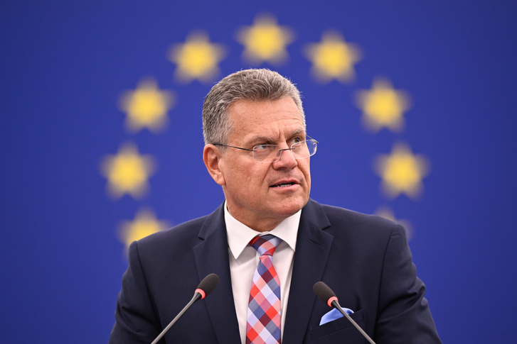 Maros Sefcovic 2025. szeptember 10-én Strasbourgban, Franciaországban