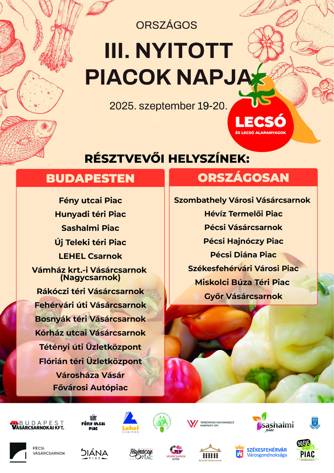 Nyitott piacok napja 2025 országos plakát A4