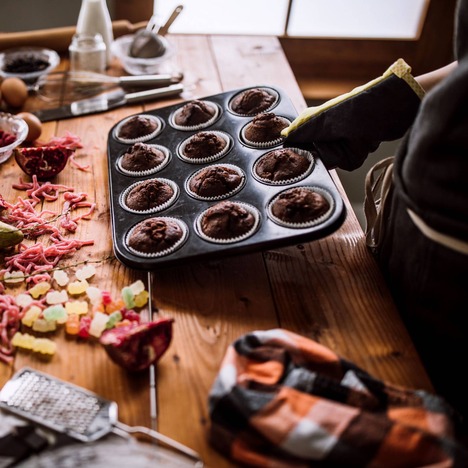 Kakaos, kortes muffin