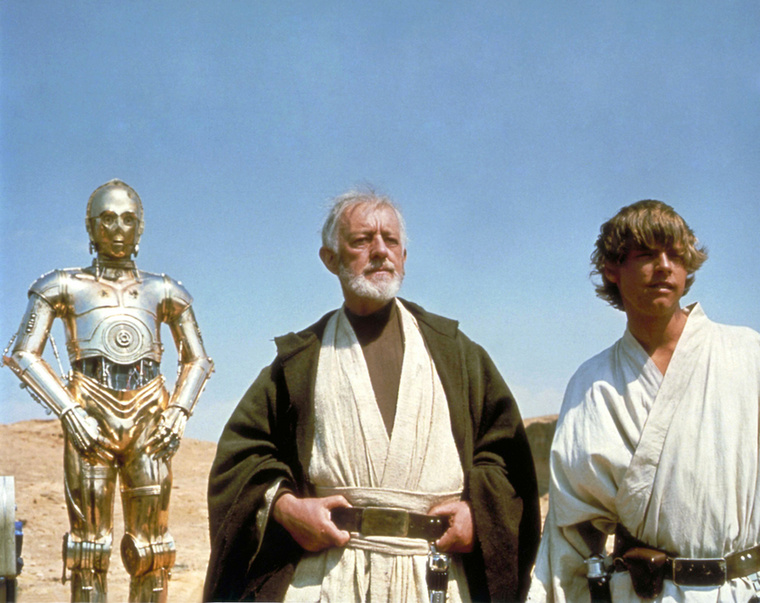Alec GuinnessSir Alec Guinness már befutott színész volt, amikor elvállalta az Obi-Wan Kenobi szerepét a Csillagok háborújában, részben anyagi okokból