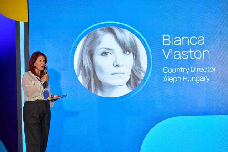Bianca Vlaston, az Aleph magyarországi vezetője a rendezvényen