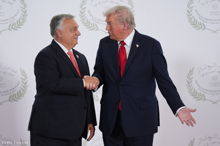 Orbán Viktor és Donald Trump 2025. október 13-án