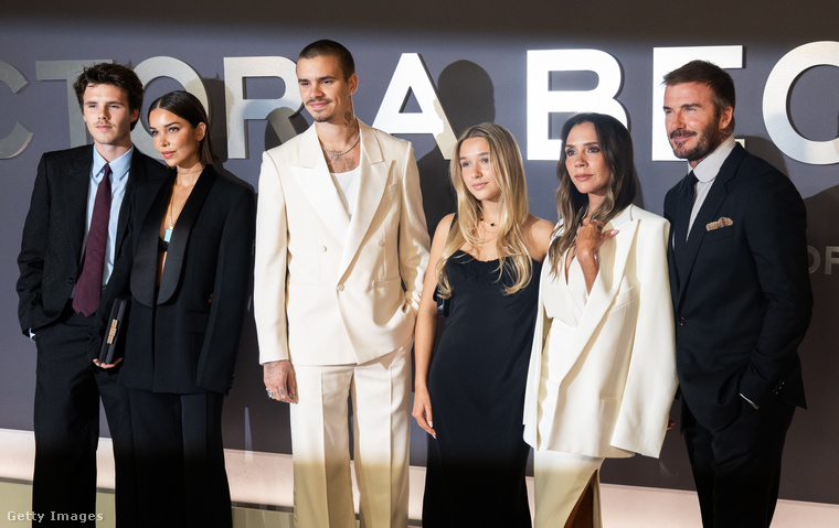 A Beckham-család a dokumentumfilm premierjén. (Fotó: Getty Images)