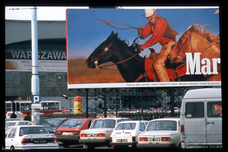 Az ikonikus Marlboro Man 1996-ban még lengyelországi plakátokon is feltűnt