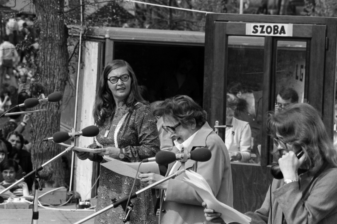 1980. május 1-je, a Szabó család nyilvános felvétele a Városligetben