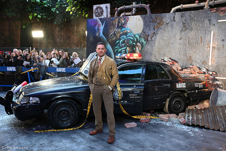 Tom Hardy utolsó megjelent filmjének, a Pusztításnak a bemutatóján. (Fotó: Getty Images)