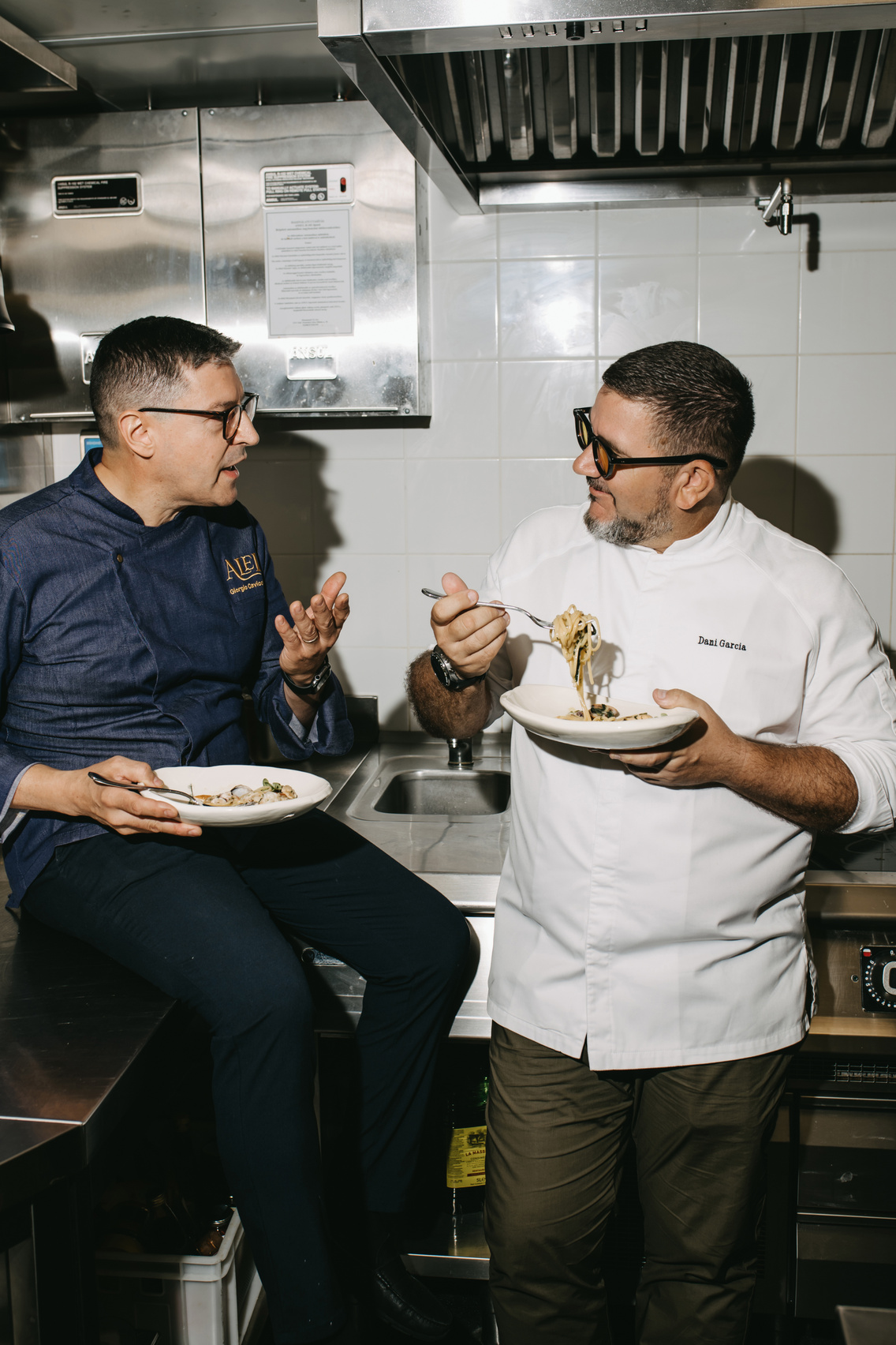 Giorgio Cavicchiolo és Dani García az Alelí konyhájában