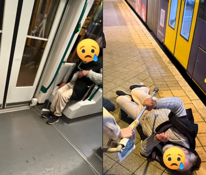 Képek az elesett idős férfiról.