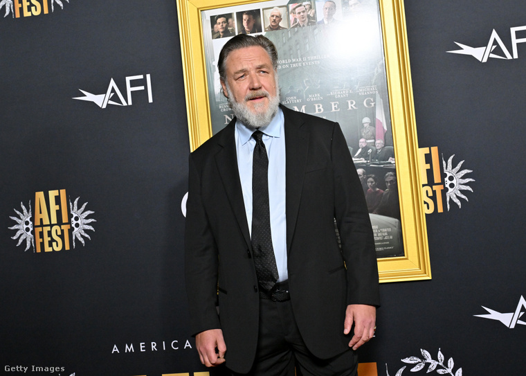 Russell Crowe a Nuremberg című film bemutatóján október végén. (Fotó: Getty Images)