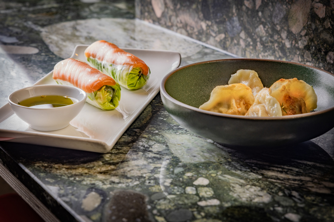 Nyári tekercs és dumpling