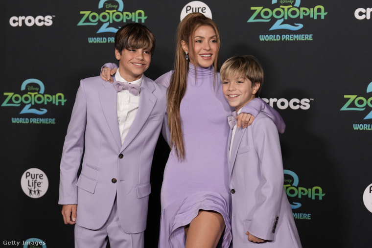 Shakira és két fia, Milan és Sasha. (Fotó: Getty Images)