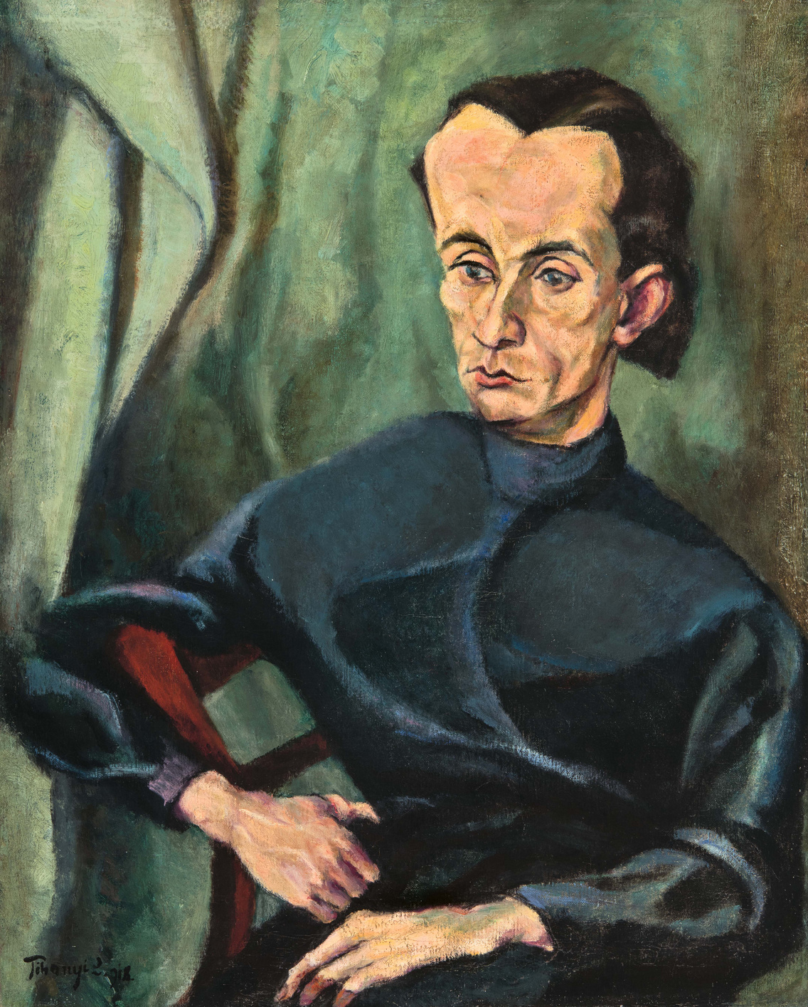 Tihanyi Lajos: Kassák Lajos arcképe (1918)