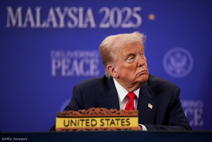 Donald Trump amerikai elnök 2025. október 26-án Kuala Lumpur, Malajziában