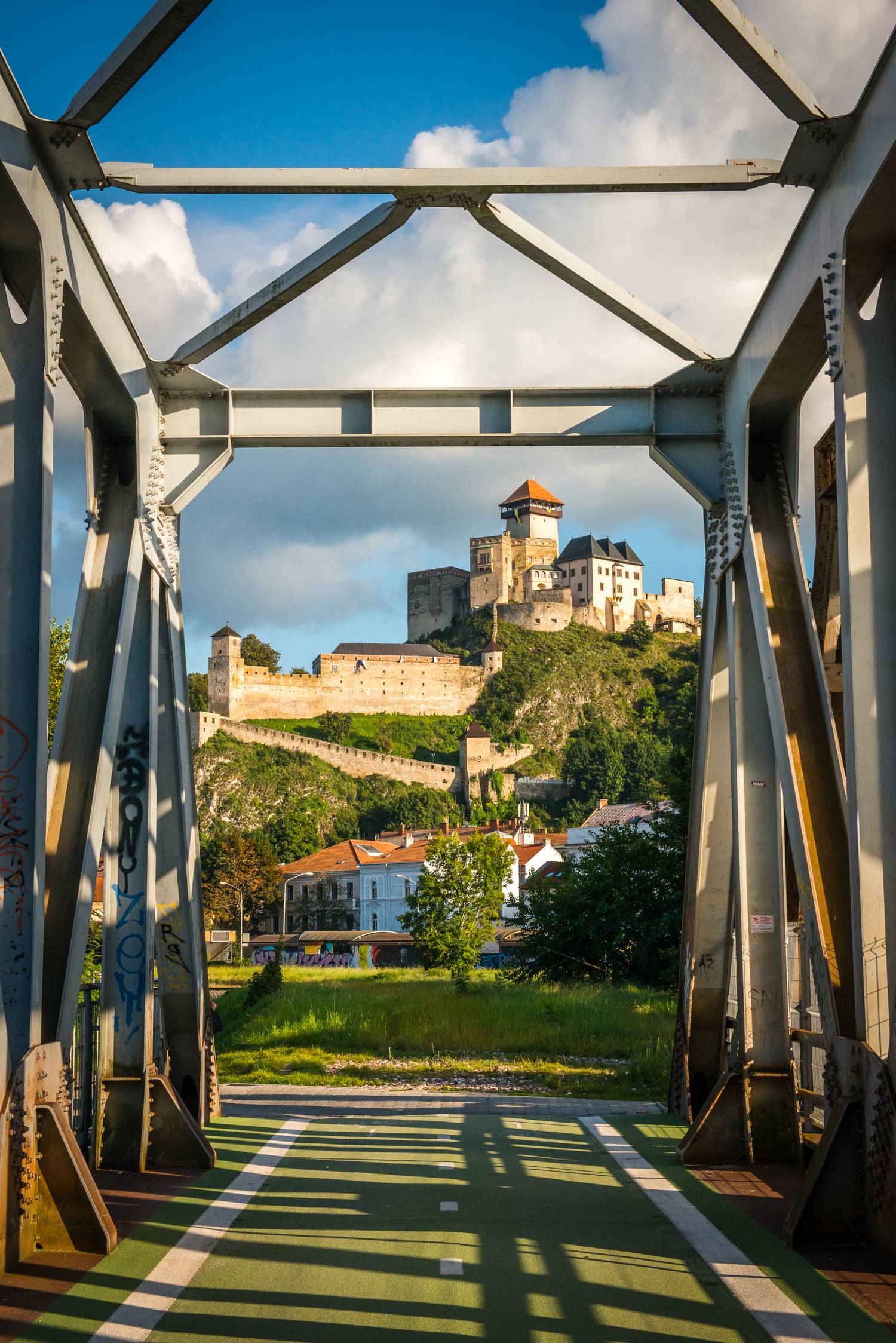 TRENCIN CASTLE AND FIESTA BRIDGE TRENČIANSKY HRAD A FIESTA MOST