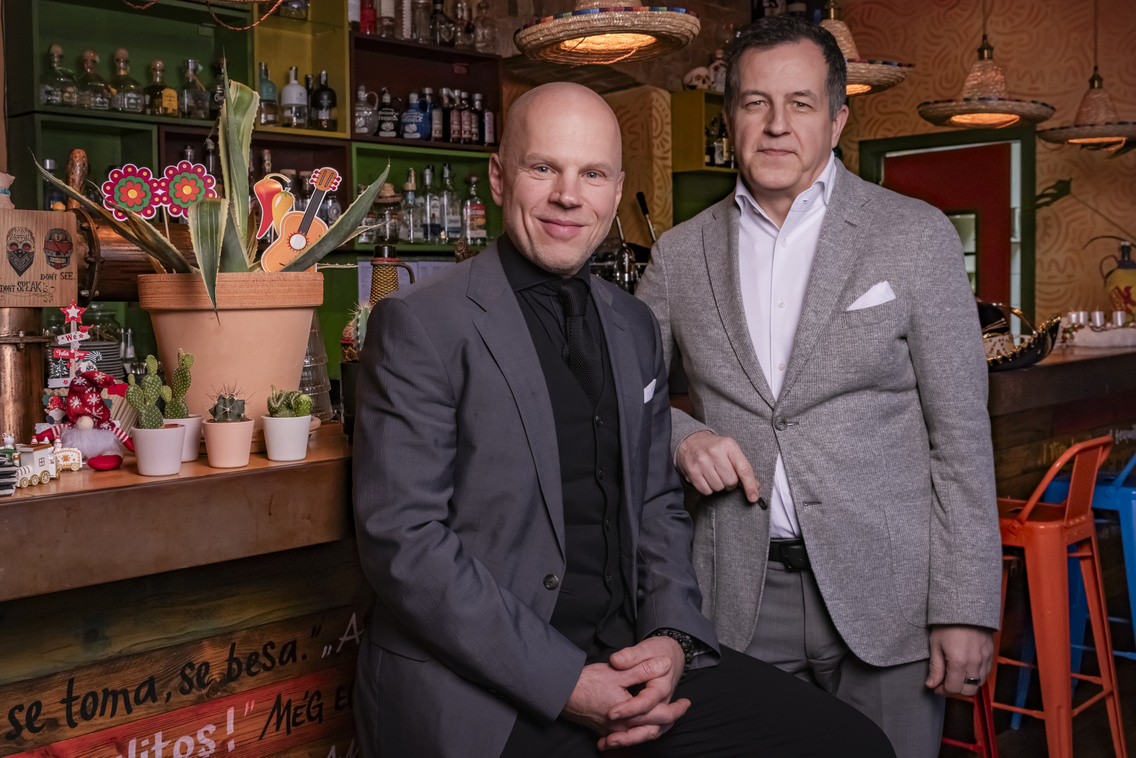 Kőrössy Zoltán és Nagy Gábor, az Eventrend Group alapító tulajdonosai a sajtótájékoztatón