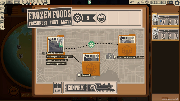 Az első mélyfagyasztott termékekről számol be az újságíró, akinek útiköltségét is ki kellett fizetni