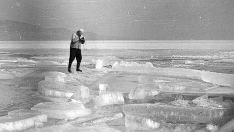 Jégzajlás a Balatonon
