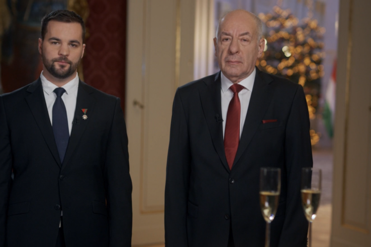 Sulyok Tamás köztársasági elnök Kapu Tiborral együtt szólt a magyarokhoz