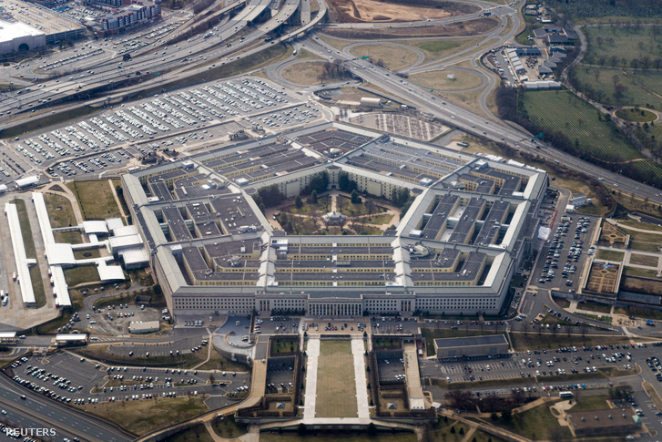 A Pentagon légi felvétele Washingtonban, az Egyesült Államokban, 2022. március 3-án