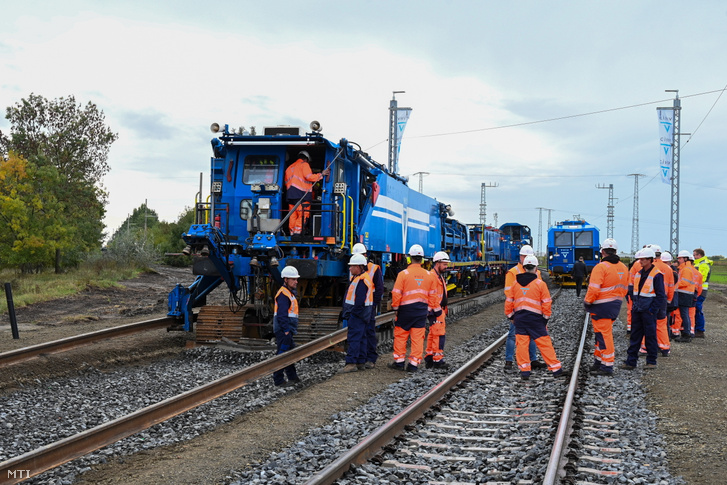 A Budapest–Belgrád vasútvonal építése 2024. október 9-én