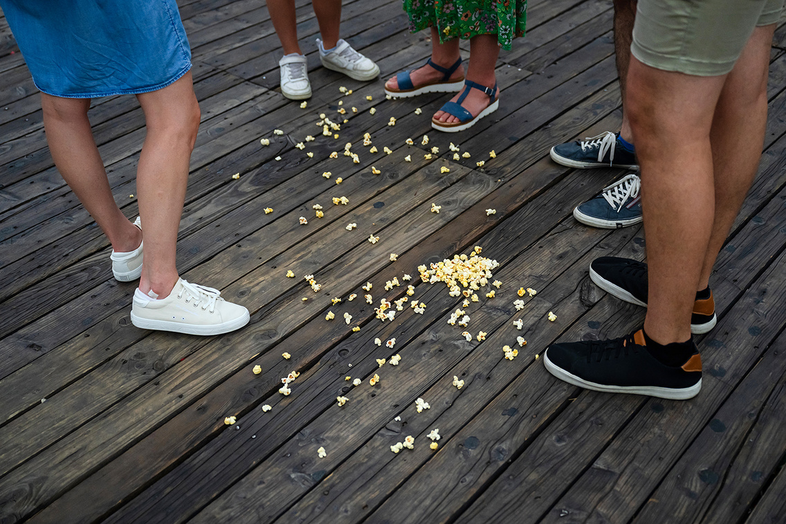 Elszórt popcorn a Budapest Parkban